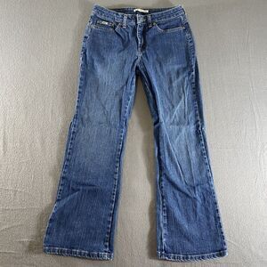 Lee Jeans Womens 8 Petite Blue Natural Bootcut‎ Mid Rise Stretch Western